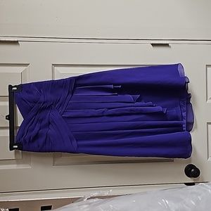 Purple Strapless Dress